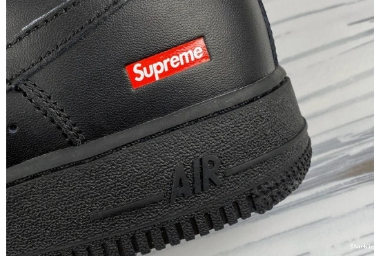  1 Force  Supreme CU9225-001 Air Nike Low Black 0321